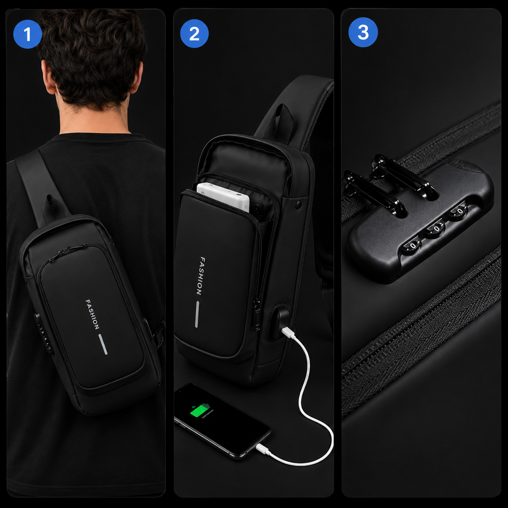Cómo usar la bandolera anti-robo con USB