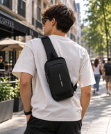 Bandolera Anti-Robo con USB para Hombre — Impermeable y Urbana